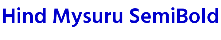 Hind Mysuru SemiBold шрифт